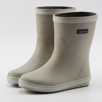 (限時72折)Kuru Mira英倫斜紋晴雨靴-米白(原價1780)