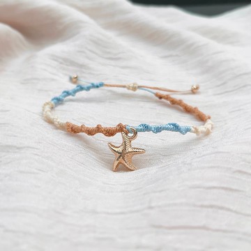 海星蠟繩編織手鍊 可調式