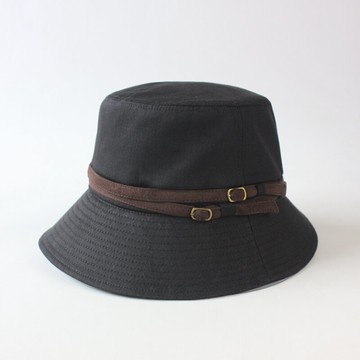 19春夏季時尚漁夫帽女士遮陽防曬盆帽日系簡約短檐太陽帽女夏帽1入