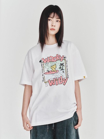 KiKi Vacance Graphic Short-Sleeve T-shirt [WHITE]