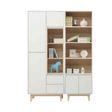 直人木業-NINA北歐簡約風書櫃139公分(一個書櫃79公分+一個書櫃60公分)