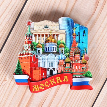 旅游紀念品俄羅斯冰箱貼圣彼得堡出國送朋友禮物立體樹脂磁貼