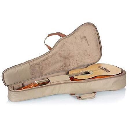 Levy's Leathers Deluxe Gig Bag for Classical Guitars with Padded Backpack Straps and Large Exterior Pocket; Tan (LVYCLASSICGB200)