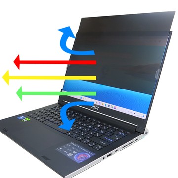 【Ezstick】MSI Stealth 14 AI Studio A1VEG 防窺片｜檔片式固定設計｜防藍光/防眩光｜