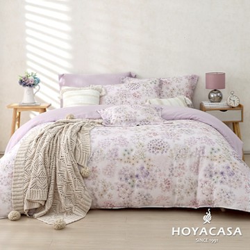 HOYACASA 雙人抗菌天絲兩用被床包四件組-思若柔情
