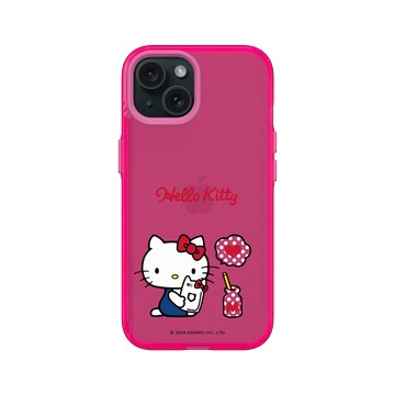 iPhone 15 Clear 粉漾桃 - 三麗鷗-Hello Kitty - 打電話