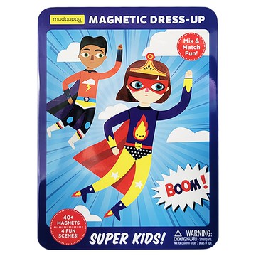 Mudpuppy 磁性角色組 40+ 磁鐵 4款有趣場景  小小英雄