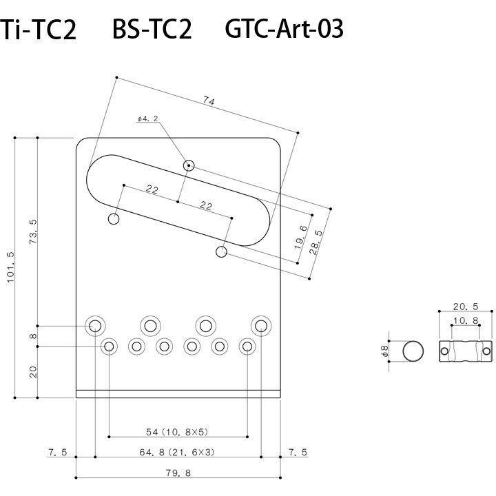 ポイントアップ Gotoh ゴトー Guitar Bridge GTC-Art-03