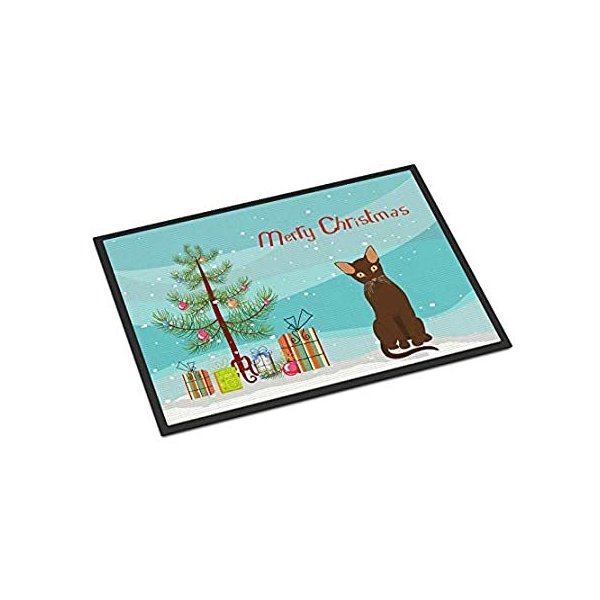 オンライン本物 Caroline S Treasures Ck4803mat Suphalak Cat Merry Christmas Indoor Or Outdo セール 時期 Loprofile Com