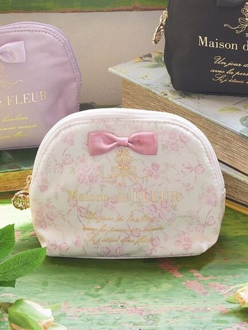 優雅蝴蝶系列緞帶圓形手拿包(8A33FJJ0400) - Maison de FLEUR