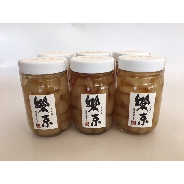 同梱不可商品　茨城産らっきょう　250g　6本セット　(甘漬け・ピリ辛)