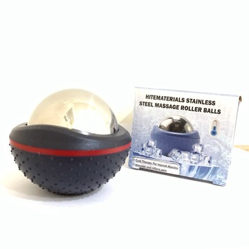 康復健身 冰滾球 緩解疲勞 手指壓健身球 深層冰鎮 復健球 冰敷舒緩 手持滾珠 康復健身 手動按摩球(黑)