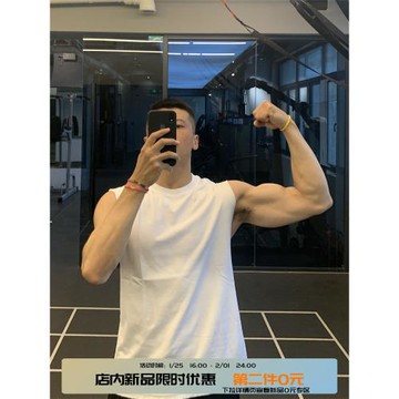 irontrap美式寬松健身背心男運動無袖坎肩純棉T恤上衣訓練衣服夏