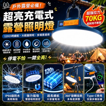 掛鉤飛碟燈 磁吸LED燈 無線充電燈 露營燈 擺攤燈 夜市燈 應急照明燈 超亮戶外燈 懸掛工作燈 長續航照明燈防水帳篷燈