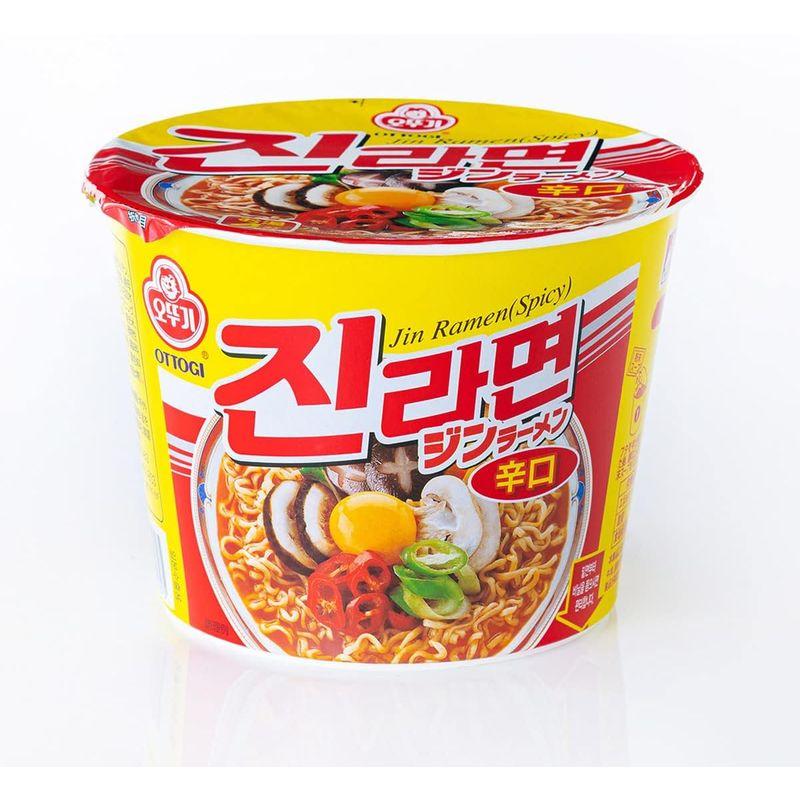 カップ麺 ジンラーメン ビッグカップ 辛口(16個入) オットギ 韓国ラーメン インスタントラーメン カップラーメン 激辛ラーメン