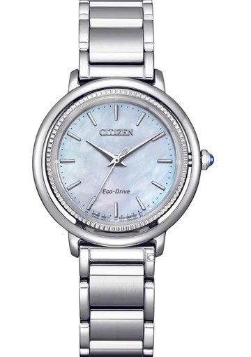 CITIZEN L 珍珠母貝 光動能女錶 (銀)