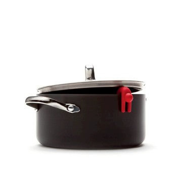 以色列Monkey Business設計 可愛鍋蓋防溢小人抬高加高器/ 多功能筷架實用小神器(一組含紅白兩色各一個)