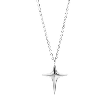 [純銀] 簡約星芒鎖骨鍊 / Simple Starburst Necklace