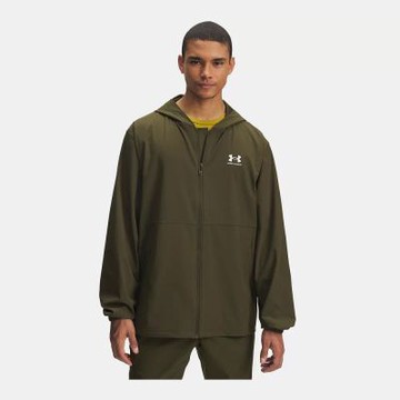 UNDER ARMOUR 外套 男 運動連帽外套 歐規 VIBE WOVEN 綠 1386555-308