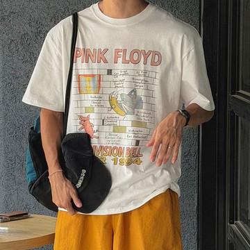 正韓2TYPE 輕薄棉料插畫圖騰印花短袖T恤 2色 YUPPIE 預購商品 0622