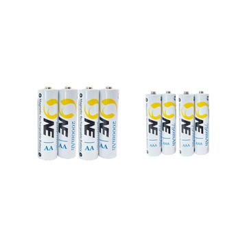 o-one 【O-ONE】鋰聚合物充電電池 磁吸充電設計 低自放電 3號2組+4號2組 共8入 (1組附充電器)
