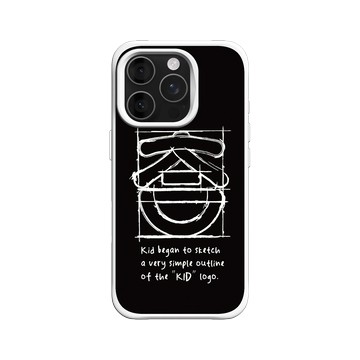 iPhone 16 Pro SolidX 白 - KID - KID笑臉-草稿素描款