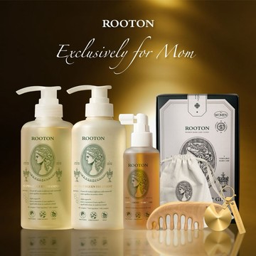 快速出貨【ROOTON】感謝媽媽🌷甦活植萃洗髮精500ml+甦活植萃護髮素500ml+甦活植萃髮根噴霧150ml+甦活養髮梳+植萃手提禮盒+幸運餅乾掛件