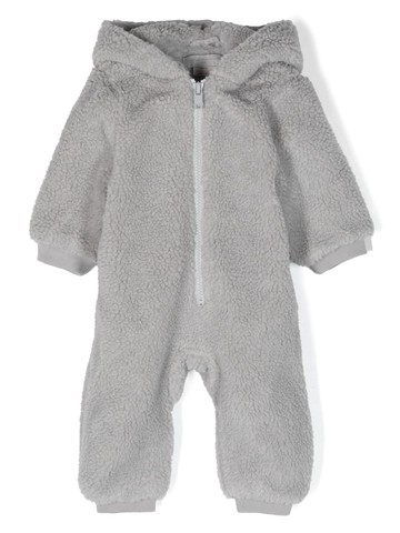 Stella McCartney Kids - ear-appliqué fleece romper - kids - Polyester/Cotton - 9 mth - Grey