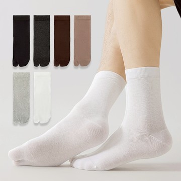 NicoFun 愛定做 10A級抗菌分趾襪 中筒襪 二趾襪 純棉 防臭 分趾襪 日式襪 木屐襪(男襪25-28cm)