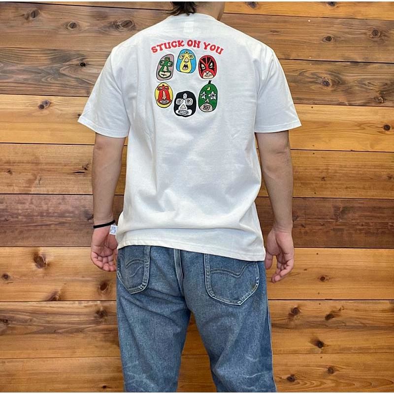 30%OFF Tシャツ 半袖 マスク プロレス 刺繍 おもしろい 人物 顔