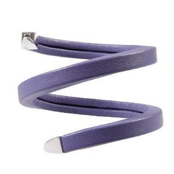 BOTTEGA VENETA 608701 純銀環繞式徽標端蓋手環/手鐲(紫x銀)