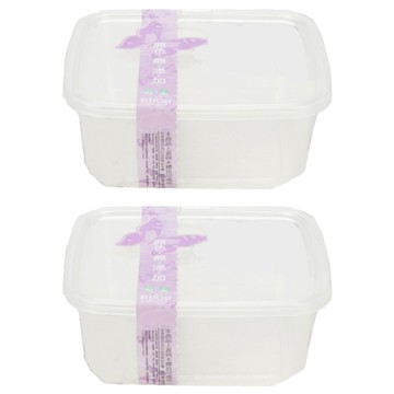 KEYTOSS 詰朵斯 無添加 角型微波保鮮盒 重疊式盒蓋凹槽設計 方便收納 上蓋及本體均可微波 台灣製造  2個容器 + 2個蓋子  2個