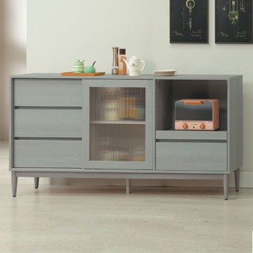 文創集 維亞6尺推門拉盤低餐櫃-179x40x89cm免組