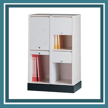 【必購網OA辦公傢俱】CP-6204+CP-02 二排二層+腳座  捲門式公文櫃 資料櫃 效率櫃【領券滿額再折千12/31止】