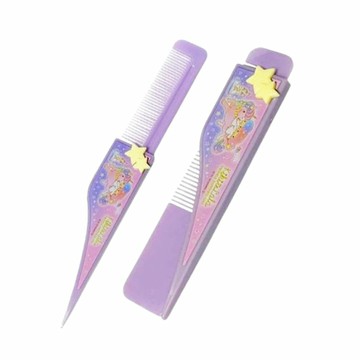 asdfkitty*雙子星 伸縮折疊梳子 扁梳 尖尾梳 隨身好攜帶-日本正版商品