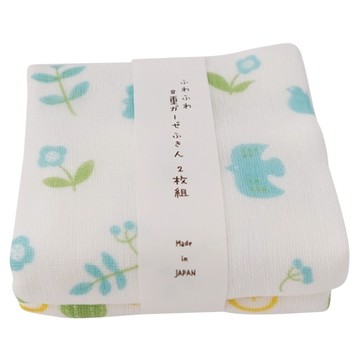 HARADA ORIMONO 原田織物 純棉8層紗布抹布 日本製 28 x 28 cm 2條  藍花  1組
