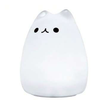 半島良品 小萌貓小夜燈拍拍燈  人氣貓 白色