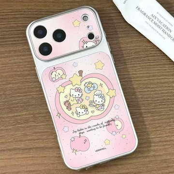 隔日達滿99免運 可愛粉蘋果KT 適用iphone18创意 17 pro max手機殼16韓系15可愛14簡約13防摔殼