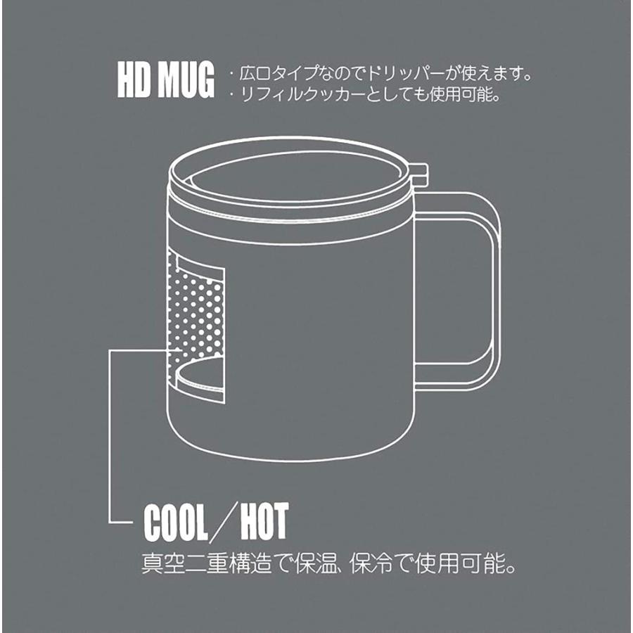 キャプテンスタッグ マグ コップ ジョッキ HD マグカップ ダブルステンレス 真空断熱 保温・保冷 フタ付き