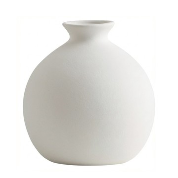 北歐風 陶瓷 小圓球 花器  白色  Φ 2cm X H 11cm X W 10.5cm