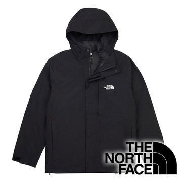 【THE NORTH FACE 美國】男Dryvent兩件式防水羽絨背心外套FP700『黑』NF0A8DWX 戶外 露營 登山 健行 休閒 時尚 旅遊 兩件式 外套