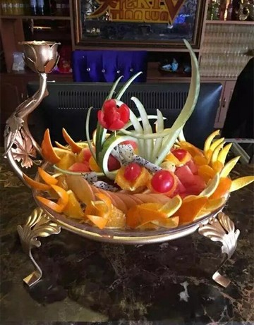 酒吧KTV葡萄藤鐵藝水果盤架 餐廳蛋糕架酒店創意單層自助餐展示架