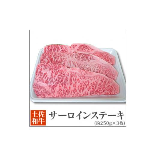 ふるさと納税 高知県 高知市 土佐黒毛和牛　サーロインステーキ　（約250g×3枚)