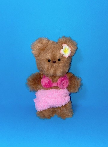 夏威夷小熊鑰匙圈 _粉色