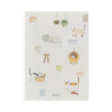 MIDORI 2027 Pocket Diary 手帳 - 小貓咪》A6 雙週曆