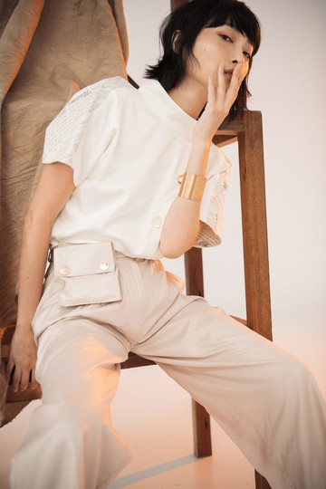 Memory Producer 高腰直筒腰包褲