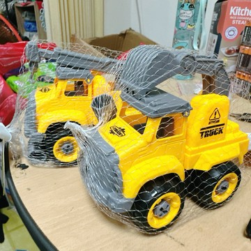 《翔翼玩具》拆裝挖土機 吊車 工程車 玩具怪手 家家酒玩具 玩具車 組裝玩具車 拆裝工程車13-8629安全標章合格玩具