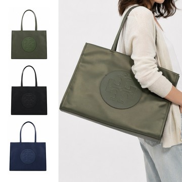 [平輸版]TORY BURCH ELLA 經典立體LOGO尼龍托特包(大/多色選)真品平輸