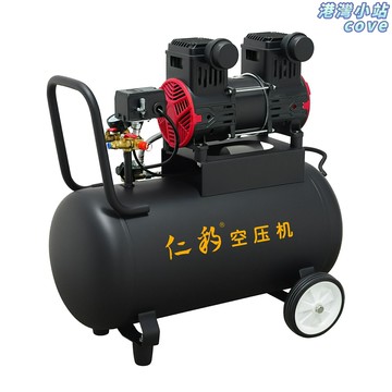 【醫用級雙缸】空壓機 打氣泵 壓縮機 噴漆機 噴砂機 木工空壓機 無油靜音 220V兩級增壓 牙科醫用 工業噴塗