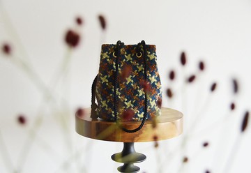 數量限定 IL GIGIO 義大利製 2way 羊毛格紋 斜紋軟呢 斜背包 迷你肩背包